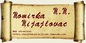 Momirka Mijajlovac vizit kartica
